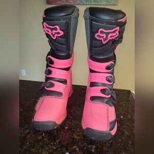 Fox Black and Pink Racing Gear